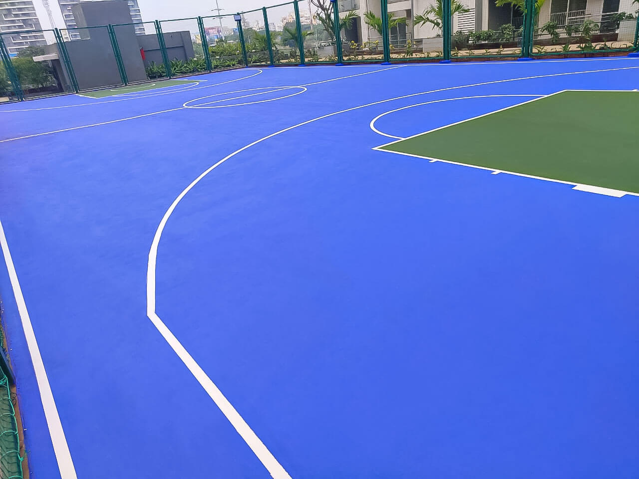 Rayzon acrylic basketball court site image